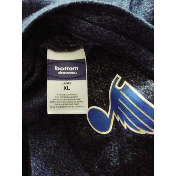Bottom Drawers St Louis Blues Women's Long Sleeve Shirt Size XL - Picture 3 of 3